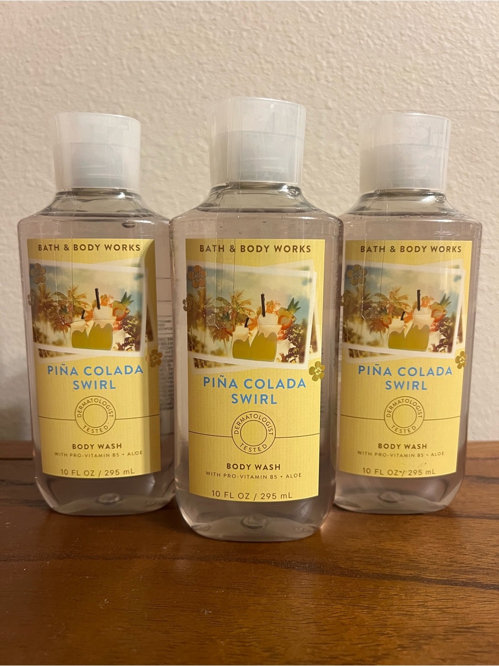 Bath & Body Works Piña Colada Swirl Body Wash, Set of 3, New